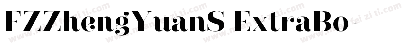 FZZhengYuanS ExtraBo字体转换